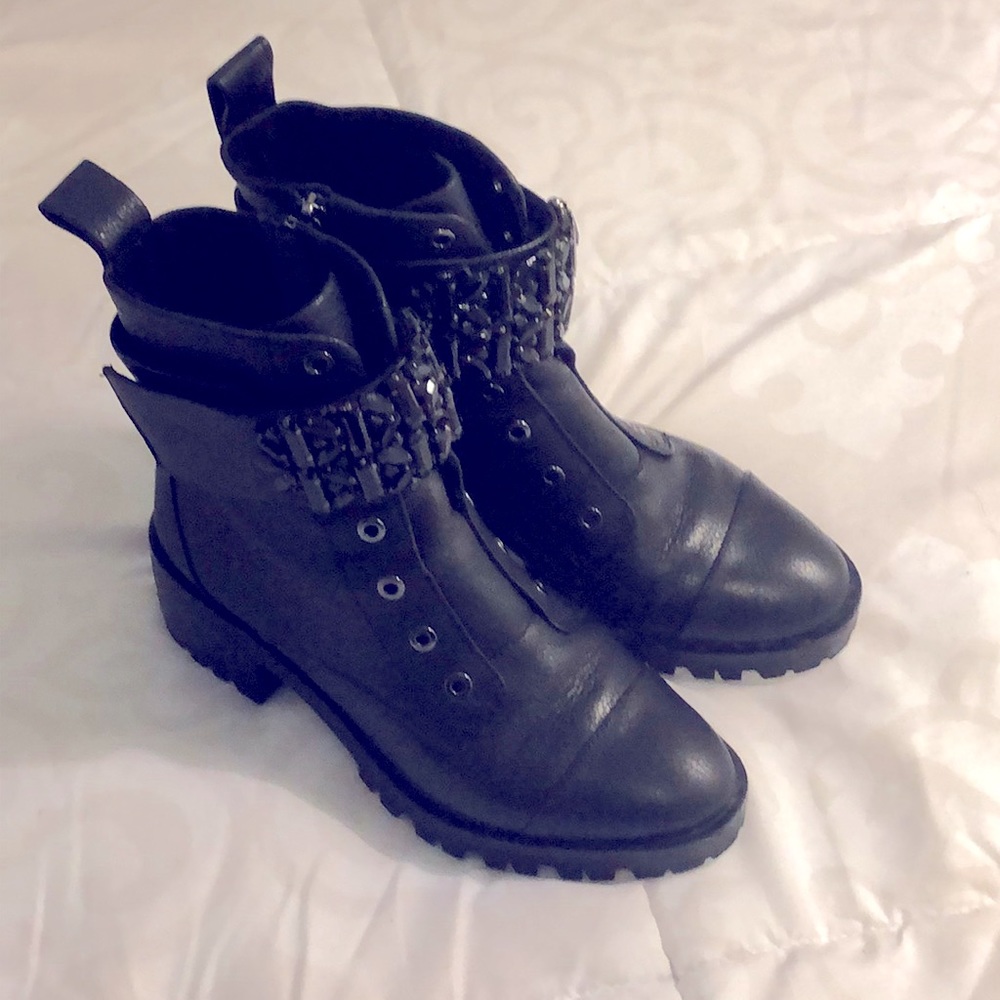 Karl Lagerfeld Military Boots - Size 8 - like new.
